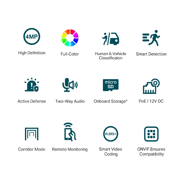 VIGI 4MP Full-Color Turret Network Camera